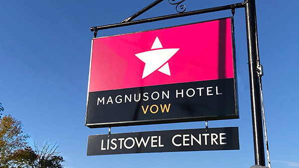 Signage for Magnuson Hotel Vow